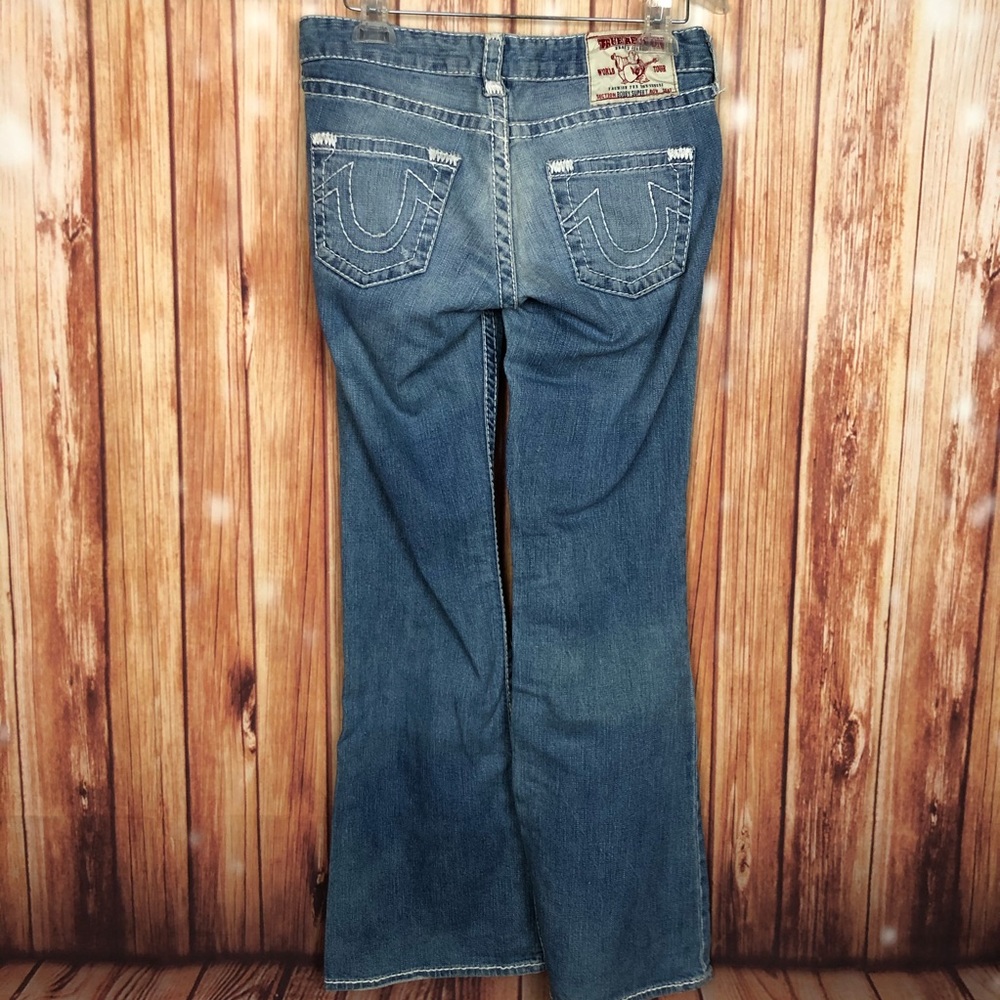True Religion Light Wash Bootcut Denim Jeans (28)